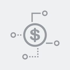 Dollar banking network icon