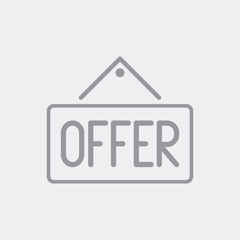 Offer signpost hanging icon