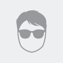 Young avatar face with sunglasses
