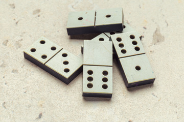 Closeup of domino game