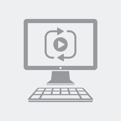 Loop play media on computer