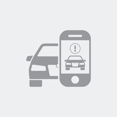 Car notice on smartphone