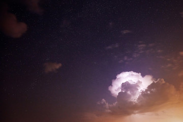 Fototapeta na wymiar Starry night with Thunderstorm