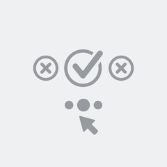 Marking the choice on computer