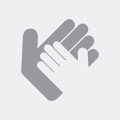 Hands in gesture of help