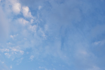 Altocumulus cloud on beautiful blue sky , Fluffy clouds formations at tropical zone