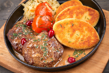 potato cutlets with meat