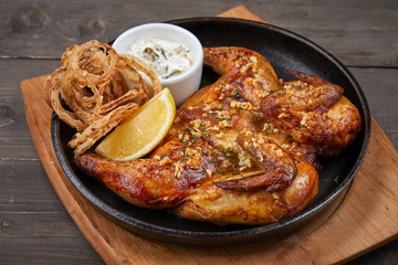 roasted chicken with sauce