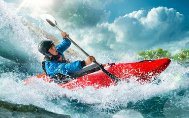 Whitewater kayaking, extreme kayaking