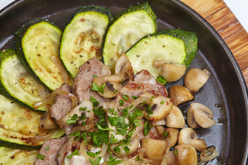meat with vegetables