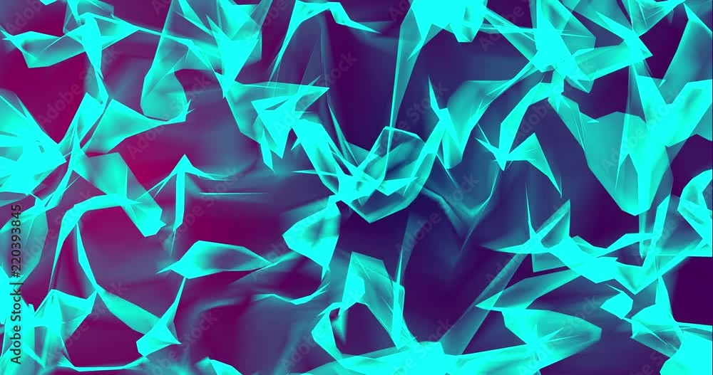 Aufkleber smooth polygons wavesperfect seamless loop of slowmotion polygon waves. background animation. 4k, uh