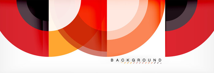 Vector circular geometric abstract background