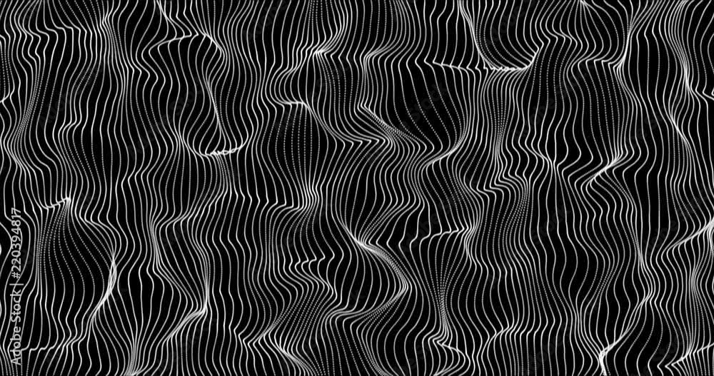 Aufkleber smooth polygons wavesperfect seamless loop of slowmotion polygon waves. background animation. 4k, uh