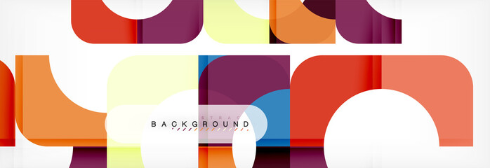 Colorful squares composition abstract banner. Illustration for business brochure or flyer, presentation and web design layout
