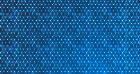 Abstract triangular particles blue background © Yuriy