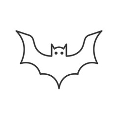 bat icon, halloween related character, editable stroke