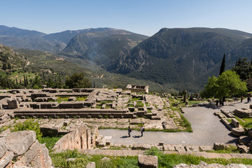 At Deplhi archeological site in Greece