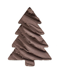 Stencil of Christmas decoration in the form of a Christmas tree