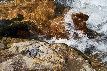 Picture of a magnetic compass.