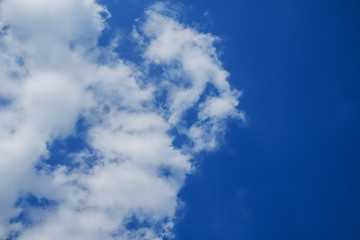 Blue sky with clouds.