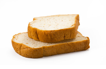 sliced bread isolated on white background