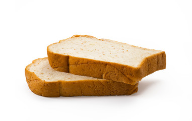 sliced bread isolated on white background