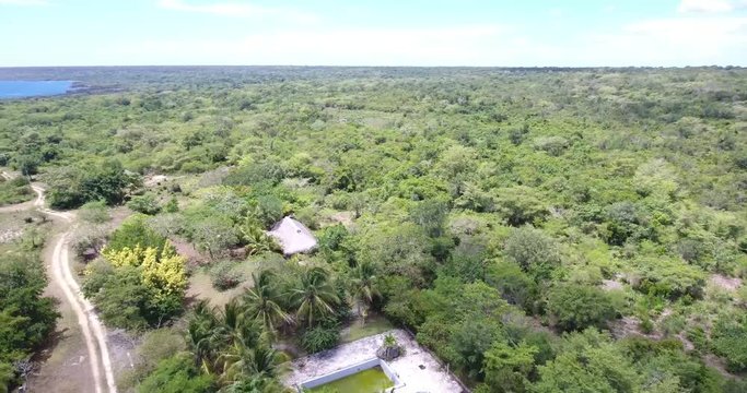 Aerial view of Boca de Yuman on a summer day