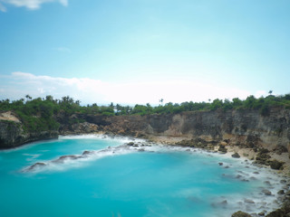 Blue lagoon at Nusa Ceningan, Indonesia