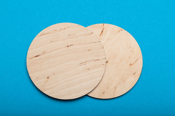 Beer coaster mockup, round cup holder.