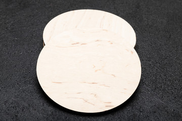 Circle drink coaster pad, round blank. Plate design.