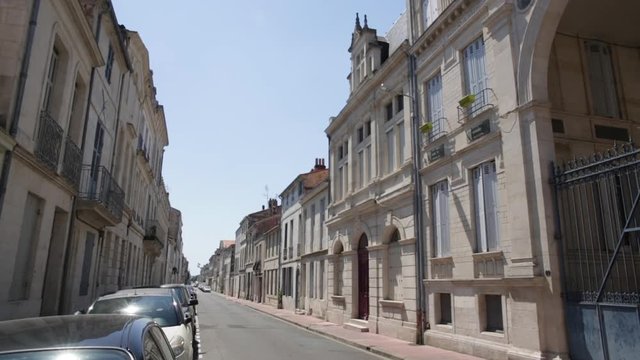 Typical street in France - limestone houses