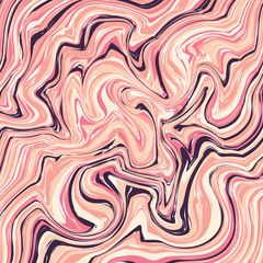 Marble or ink pattern. Wavy stripes colorful bright painted vector background. Abstract fashion texture. Graphic style for wallpaper, wrapping, fabric, background, apparel, print, banner