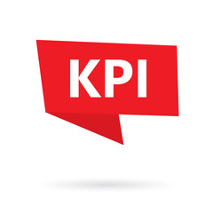 KPI (Key Performance Indicator) on a speach bubble- vector illustration