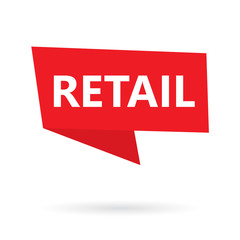 retail word on a speach bubble- vector illustration