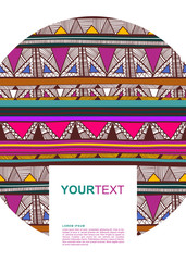 Vector background with ethnic abstract texture