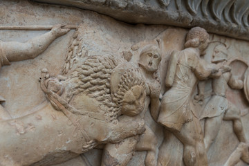 At Deplhi archeological site in Greece