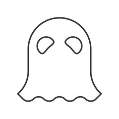 halloween character, haunt ghost character icon, editable stroke
