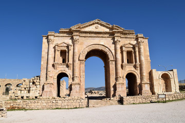 Roman Ruins of Jerash , Ancient Roman city of Gerasa of Antiquity , modern Jerash, Jordan