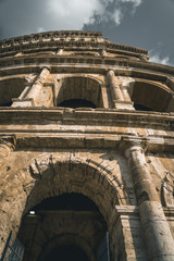 Obraz premium Rome, Italy showing ancient rome at day and night from colloseum to vatican