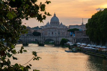 Rome, Italy showing ancient rome at day and night from colloseum to vatican