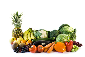 Verschiedenes Obst und Gemüse, gesunde und abwechslungsreiche Ernährung 