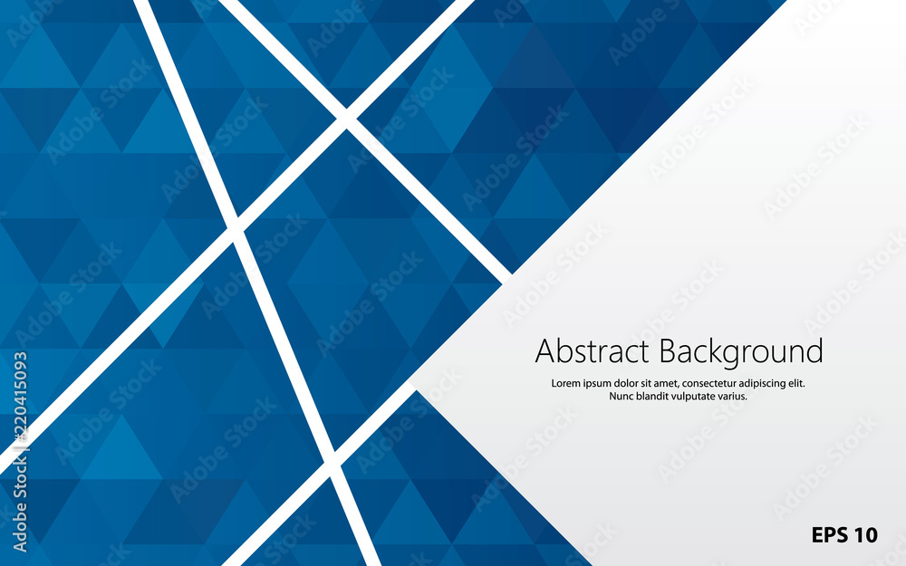 Poster geometric backgrounc with blue polygons vector
