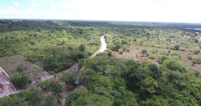 Aerial view of Boca de Yuman on a summer day