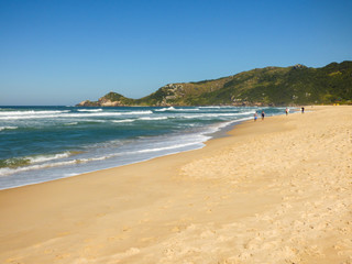 A view of Praia Mole (Mole beach) in Florianopolis, Brazil
