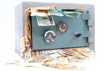 Safe with money