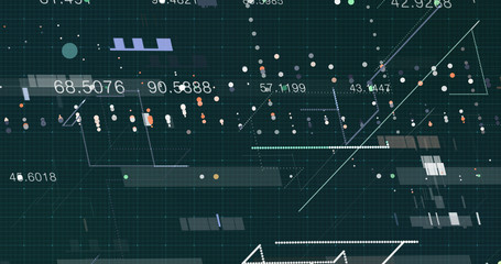 Abstract digital data background, 3D rendering