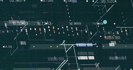 Abstract digital data background, 3D rendering