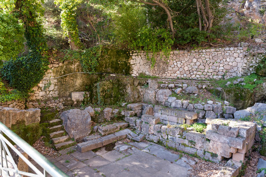 At Deplhi archeological site in Greece