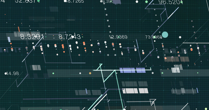 Abstract digital data background, 3D rendering