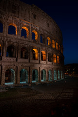 Fototapeta na wymiar Rome, Italy showing ancient rome at day and night from colloseum to vatican